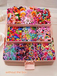 1098 Stück Prinzessin Haaraccessoires Set, geeignet für kleine Mädchen, beinhaltet einfache Blumen Haarbögen, Stoff Haargummis, Schleifen und Haarspangen, ideal für den täglichen Gebrauch oder als Geschenk (ohne Verpackung - OPP Beutel)