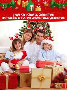 1/3/5/10/15件装圣诞头箍 儿童成人圣诞老人麋鹿 Xmax 发饰 派对拍照道具 圣诞装饰 新年礼物 - 彩色 - 查看 3