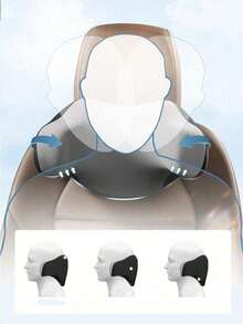 1pc Universal Car Headrest Neck Pillow, Comfortable Business Style Memory Foam Pillow, All-Season Use - A - View 4