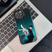 M-Mob Psycho 100 Anime Phone Case Cover Compatible With  17, 16, 15, 14, 13, 12, 11, Pro, XS, Max, Plus, Mini, SE4, E Black Matte Shockproof Cover, Cover Compatible With  17 Case,  17 Pro Case,  17 Pro Max Case - Z4 - Visualizzare 2