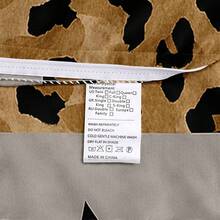 Juego de funda nórdica de 2/3 piezas con estampado de leopardo 3D y lazo central, juego de ropa de cama moderna y de moda (tamaño 135x200 solo 1 funda de almohada)