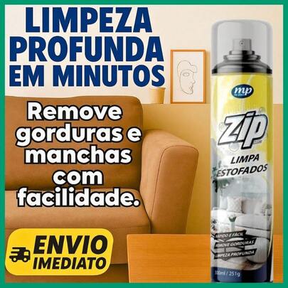Limpa Estofados Espuma Mágica Carro e Sofá Spray Zip 300ml Envio imediato
