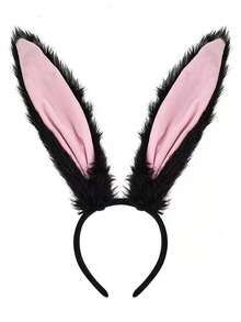 Cute Cartoon Plush Rabbit Ear Headband, Suitable For Washing The Face And Adults At Parties Halloween - White - View 7