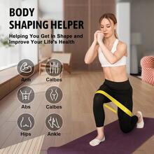 Bandas de resistencia para hacer ejercicio, set de bandas de resistencia con 5 niveles de resistencia, bandas de colores multicolor para entrenamiento de fuerza, yoga e interior/exterior - Multicolor - Ver 4
