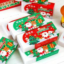 4pcs Christmas Themed Erasers, School, Pencil Erasers, School Supplies, Party Favors Holiday Gifts, Christmas Stocking Stuffers, Christmas Countdown Gifts, Making Christmas Calendars, School Prizes, Large Capacity White Erasers