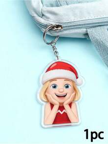 Llavero personalizado, llaveros acrílicos personalizados, colgantes acrílicos, regalo de Navidad, decoración navideña, adornos navideños, adorno colgante personalizado para el automóvil familiar, regalo para padres, abuelos, personajes de dibujos animados personalizados, llaveros acrílicos para uso diario, colgantes acrílicos para mochilas escolares de niños, colgantes de llaves acrílicos para personas mayores y llaveros acrílicos para conmemoraciones familiares