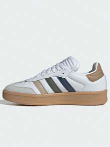 Adidas Originals SAMBA XLG Slip-Resistant Shock-Absorbing Low-Top Sneakers, Unisex, White & Brown SAMBA XLG SHOES, Classic Athletic Shoes, Casual White Shoes - White - View 5