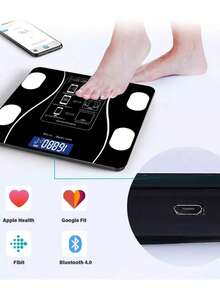 Smart Digital Body Scale Electronic Bluetooth Body Fat Indicator - Blanco - Ver 7