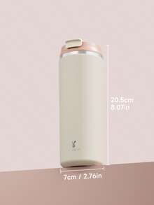 Meoky Cốc cà phê du lịch bằng thép không gỉ hai lớp 16oz có nắp đậy kín - Cốc cà phê chân không cách nhiệt, Cốc di động trên ô tô, Giữ đồ uống nóng và lạnh cho học sinh, văn phòng, hoạt động ngoài trời và trở lại trường học - Hồng - Xem 6