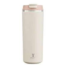 Meoky Cốc cà phê du lịch bằng thép không gỉ hai lớp 16oz có nắp đậy kín - Cốc cà phê chân không cách nhiệt, Cốc di động trên ô tô, Giữ đồ uống nóng và lạnh cho học sinh, văn phòng, hoạt động ngoài trời và trở lại trường học - Hồng - Xem 7