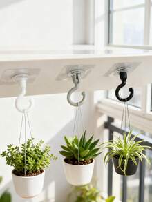 360-Degree Rotating Nnail Seamless Hook, Perforation-Free Large Mosquito Net Curtain Hook, Home Adhesive Coat Hook, Bathroom Decoration, Foldable, Storage Wonder, Suitable For Various Hanging Scenarios, Flip And Self-Adhesive Design, Valentine's Day Gift, Essential For Returning To School. - Multicolor - View 3