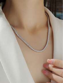 Mặt dây chuyền đá Moissanite bằng bạc Sterling 925, không gây dị ứng, món quà thanh lịch cho Ngày của Mẹ, Ngày Valentine, Lễ đính hôn, Đám cưới, Sinh nhật, Kỷ niệm, Các dịp trang trọng. - Bạc - Xem 5