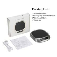 Hailicare Warming Cup Pad,USB Heating Coaster,Smart Constant Temperature Touch Heating Cup Mat,3 Temperature Settings Insulation Cup Mat For Water Drinks Milk Tea Electric Milk Tea Coffee Mug Warmer Pad For Home And Office Use