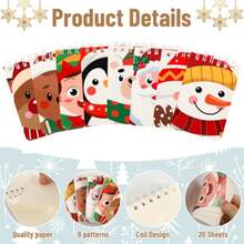 24-Pack Christmas Spiral Mini Notebooks with 8 Unique Styles for Perfect Holiday Gift Idea Ideal for Xmas Party Favors Classroom Activities and Seasonal Keepsakes - como en la foto - Ver 4