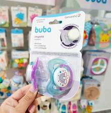 Bico Chupeta Buba Kit 02 chupetas e unitário tamanho 1 e 2 Recém Nascido Menino Menina - Multicolorido - Visão 3