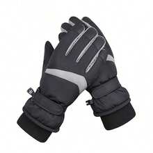 Winter Women's Ski Gloves, Windproof, Waterproof, Thickened, Warm, Touchscreen, Suitable Skiing, Motorcycling, Snowboarding, Outdoor Sports, Riding Equipment,Black Gloves Thermal, Winter Gloves, Hand Warmer, Snow Gloves O4CB - 黑色 - 查看 6