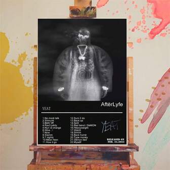 1pc Year After Life" Frameless Canvas Album Art Poster - Music Cover Decor For Living Room, Office, Bedroom, Music Room Decor, Perfect For Room Decor