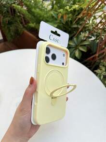 1 szt. silikonowe etui na telefon z magnetycznym punktem obrotu, kolor dopaminy, ochronne etui na telefon 17 Pro Max, 16 Pro, 17 Air, 15 Pro Max, 14, 13