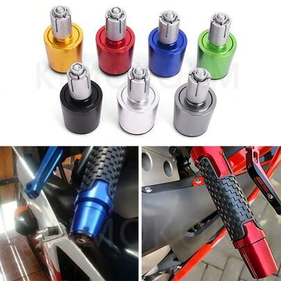 1 par de accesorios de motocicleta para MT03 07 CBR, tapones de manillar CNC de 7/8" para extremos de manillar, tapa de puños de manillar