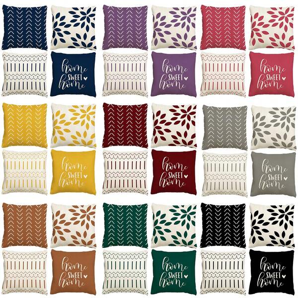 4 pièces Housses de coussin moderne à motif géométrique abstrait de vague, 45X45CM, polyester doux, design unilatéral, fermeture à glissière, lavable en machine - idéal pour la décoration du salon et de la chambre à coucher (insert de coussin non inclus)