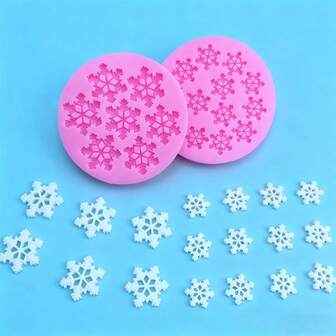 1 件 DIY 雪花形硅胶模具，圣诞装饰成型工具