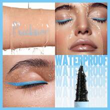 Pudaier Colorful Matte Liquid Eyeliner – Waterproof, Quick-Dry, No Smudge, Ultra-Fine Brush Tip, Cat Eye Suitable For Daily & Party - #06 - 查看 3