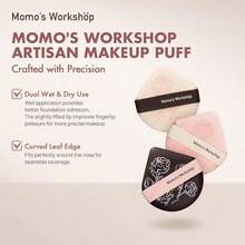 Pink Makeup Sponge, Rubycell, Shape, Foundation Sponges With Glossy PU Leather,/Sheer Foundations, Cosmetic Puff, Medium Bounce,Travel Friendly & Reusable,2pcs & Storage