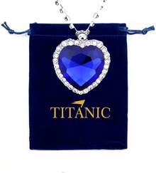 Heart The Ocean Simulated Blue Sapphire, Silver Necklace Pendants Jewelry  Jewelry Gifts For Woman2025 - 藍色 - 查看 7