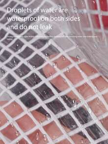 Tela transparente impermeable con anillo de refuerzo en múltiples tamaños, tela impermeable de PE, tela impermeable con rejilla/lona de PVC, utilizada para cubrir jardines al aire libre, tela transparente impermeable para terrazas, utilizada para cubrir plantas de dosel y camping