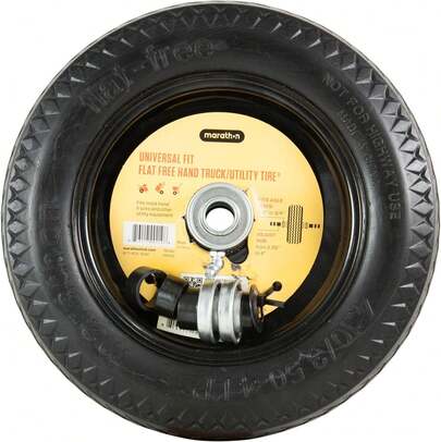 Marathon Industries 00210 Universal Fit, Flat, Hand Truck/All Purpose Utility Tire