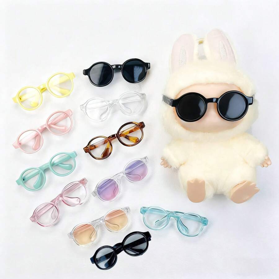 10/5/3/1 pieza (solo accesorios) Gafas de sol versátiles de verano de 17 cm en varios colores, gafas transparentes a juego