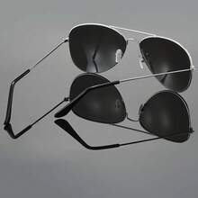 Punk Style Durable Metal Frame Glasses - Unisex Fashion Accessories And Photo Props, Great Gift For Everyday Or Special Occasions - 銀色 - 查看 7