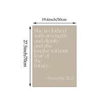 Tranh treo tường chủ đề Cơ đốc giáo, khổ 1/3, in câu Kinh Thánh trên vải canvas, tranh tôn giáo tối giản, trang trí tường hiện đại cho phòng khách, phòng ngủ, văn phòng, quà tặng cho phái nữ, không khung. - Nhiều màu - Xem 11