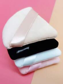 6 Pcs Triangle Velvet Powder Puff Flours Mini Face Makeup Sponge Cosmetics Soft Face Powder Puff Washable Lightweight,Cheap,Stocking Stuffers,Makeup,Makeup Tools,Cheap Stuff,Gifts,Gifts For Women,Christmas Gifts - Multicolor - View 4