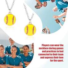 12pcs Baseball Necklace, 23.35in Adjustable Sports Jewelry Alloy Pendant Sports Themed Softball Chain Gifts For Baseball Player Lovers Favors2025 - 1 - 查看 6