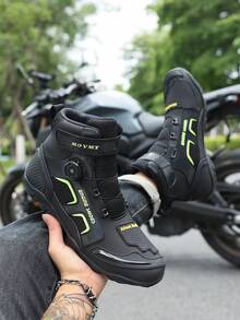 Motorcycle Shoes, Off-Road Motorcycle & Street Bike Gear, Racing Boots, Suede Leather Off-Road Motorcycle Boots, Professional Men's Motorcycle Boots