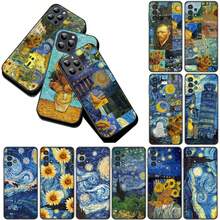 Funda suave de girasol y noche estrellada de Van Gogh compatible con Apple  16 11 15 Pro Max Plus X XR 7 8 SE 2022 SE3 SE2 16E, cubierta compatible con funda  17 Pro Max, funda  17 Pro, funda  17, funda  16, funda  16 Pro Max, funda  15 - 2 - Ver 7