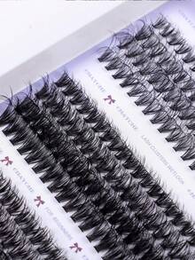 240片單簇假睫毛 D捲度 8-16mm DIY睫毛簇 混合密度 30D/40D/560D/80D/100D 長效超輕量睫毛化妝工具組 適合居家或戶外使用 完美適用日常、婚禮、約會、派對、音樂節 - 彩色 - 查看 10