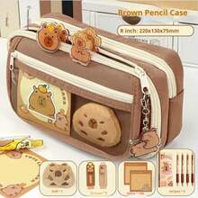 8pcs/Set Capybara Pencil Case - Capybara Stationery - School Supplies - Includes Capybara Pen And Eraser - Pencil Box - Back To School Items,Bag - Multicolor - View 23