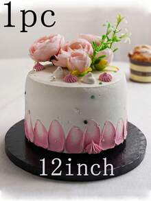 1/2/3/4 miếng đế bánh tròn 8/10/12 inch màu trắng/vàng, đế bánh, hoàn hảo để làm bánh DIY và bánh ngọt, phụ kiện nướng bánh cho bếp gia đình - màu đen - View 8