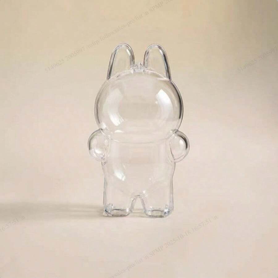 1pc Transparent Acrylic Protective Case For L Bubu Monster Series Figurine - High Clarity Design, With Safety Lock, Durable Anti-Scratch Display Cover, Suitable For Collectors (Figurine Not Included), L Bubu Display Case