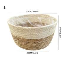3PCS Straw Pot, Minmalist Soiid Coior Plant Container For Home