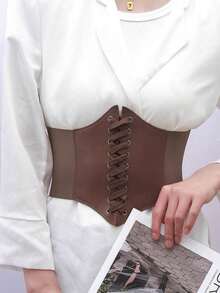 1 pieza Cinturón de cintura elástica, Cinturón moldeador de cintura para vestidos, trajes, chaquetas, accesorio versátil - A - Ver 3