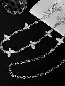 Europäisch-amerikanischer grenzüberschreitender Schmuck, minimalistisch-modische, massive Ketten-Hüftkette, Körperkette, personalisierter Punk-Diamant-besetzter Einzel-Lagengürtel für Frauen