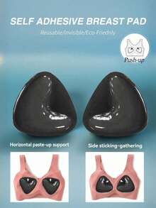 Reusable Double-Sided Adhesive Bust Pads, Thick & Extra Strong Instant Lift Pads - Multicolor - View 11