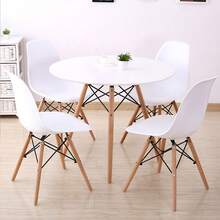 Esstisch rund - Esstisch weiss/Schwarz - Esstisch - Metall und Holz D70 cm -  Runder Küchentisch Esszimmertisch für 2-4 Personen, Tisch mit rutschfesten Beinen aus Holz - Modern Design - Weiss - Übersicht 3