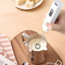 Handheld Blender Coffee Milk Frother USB-Rechargeable Hand Frother 3-Speed Adjustable Handheld Milk Frother For Cappuccinos Hot Chocolate Milkshakes