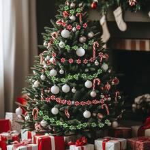 Candy Ornaments For Christmas Tree Christmas Ornaments 50 PCS Fake Platic Candy Christmas Decorations  White Candy Cane Hanging Peppermint Ornaments For Christmas Tree Decorations Craft - 紅色白色綠色白色 - 查看 7