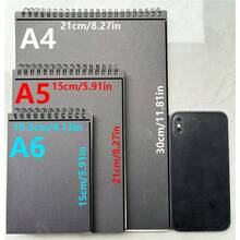 Premium Black Art Sketchbook - Spiral Bound, Thick Paper Pages, Suitable For Drawing And Sketching, Available In Bulk Packs, A4 And 8K Sizes, Art Student Supplies, Practical Design,For School Supplies,Back To School - Black Cover - View 4