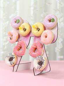 1Pc Pink Bow Shaped Wooden Donut Stand,Sweet Donut,Doughnut Holder Board,Baby Shower Decorations,Pink Bow Theme Birthday Party Supplies,Bridal Shower Supplies,Pink Birthday Decorations,1st Birthday Party Decor,Gender Reveal Party Supplies,Table Decor,Baby Girl Party Decorations,Pink Bow Decor